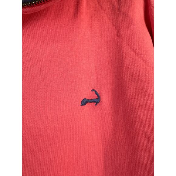 Cufffys Cape‎ Cod Activewear Shirt Mens XL Summer Red Navy 1/4 Zip Pullover - Picture 4 of 9
